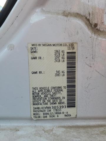 Photo 10 from auction – 2019 NISSAN ALTIMA SR with VIN 1N4BL4CV9KN305393