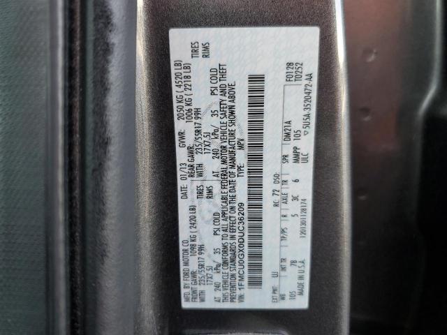Photo 10 from auction – 2013 FORD ESCAPE SE with VIN 1FMCU0GX0DUC36209