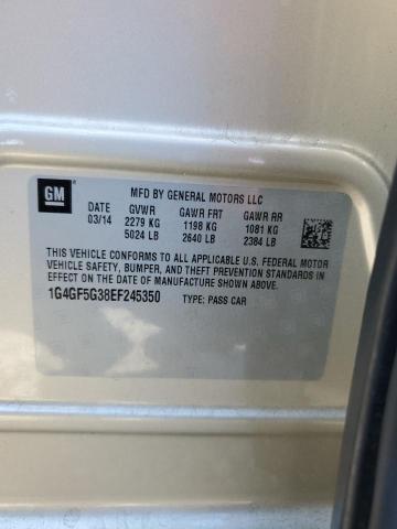Photo 10 from auction – 2014 BUICK LACROSSE T with VIN 1G4GF5G38EF245350