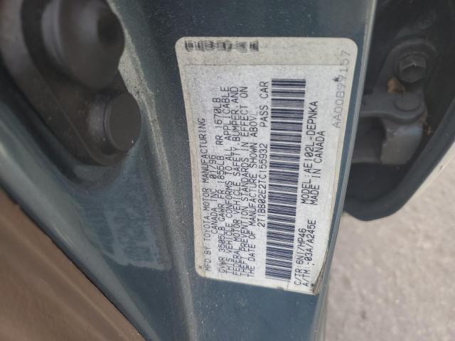 Photo 10 from auction – 1996 TOYOTA COROLLA DX with VIN 2T1BB02E2TC155932