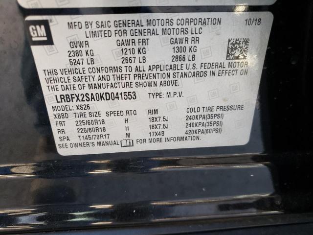 Photo 10 from auction – 2019 BUICK ENVISION E with VIN LRBFX2SA0KD041553