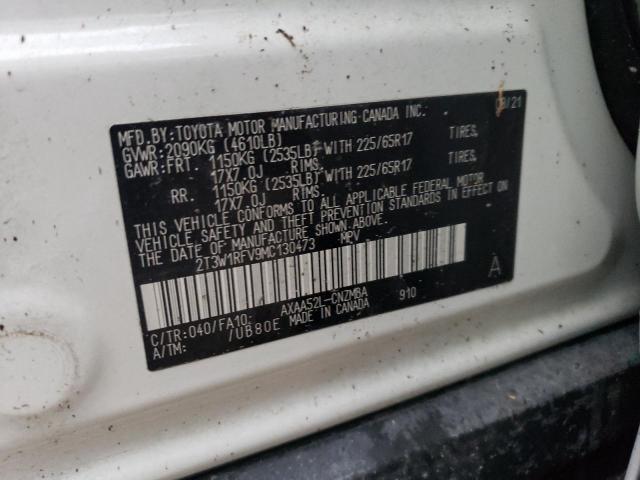 Photo 10 from auction – 2021 TOYOTA RAV4 XLE with VIN 2T3W1RFV9MC130473