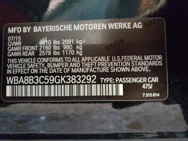 Photo 10 from auction – 2016 BMW 340 I with VIN WBA8B3C59GK383292