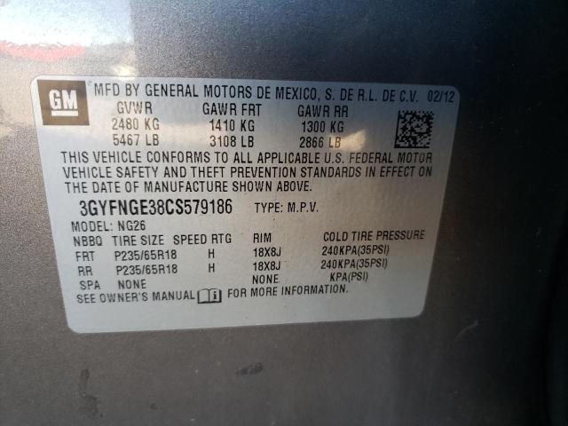 Photo 10 from auction – 2012 CADILLAC SRX with VIN 3GYFNGE38CS579186