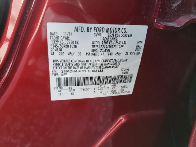 Photo 10 from auction – 2014 FORD EDGE LIMIT with VIN 2FMDK4KC2EBB53183