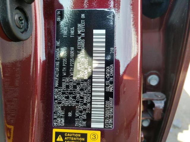 Photo 10 from auction – 2015 LEXUS RX 350 BAS with VIN 2T2BK1BA2FC280111