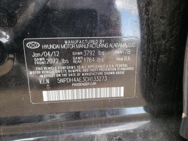 Photo 10 from auction – 2012 HYUNDAI ELANTRA GL with VIN 5NPDH4AE3CH133273