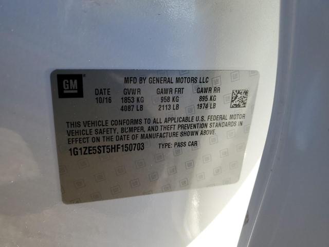 Photo 10 from auction – 2017 CHEVROLET MALIBU LT with VIN 1G1ZE5ST5HF150703