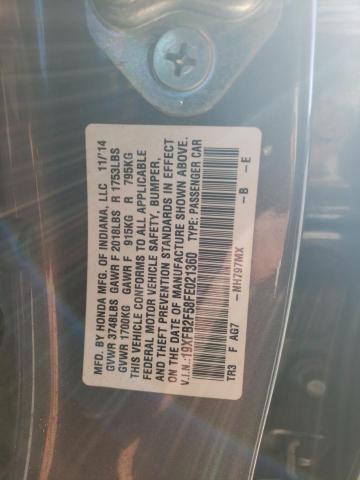Photo 10 from auction – 2015 HONDA CIVIC LX with VIN 19XFB2F58FE021360