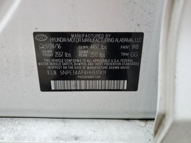 Photo 10 from auction – 2017 HYUNDAI SONATA SPO with VIN 5NPE34AF4HH517419