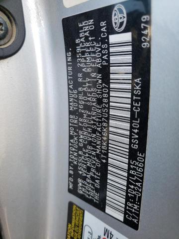 Photo 10 from auction – 2007 TOYOTA CAMRY LE with VIN 4T1BK46K87U528807