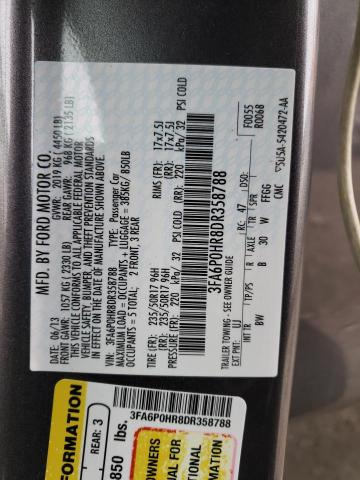 Photo 10 from auction – 2013 FORD FUSION SE with VIN 3FA6P0HR8DR358788