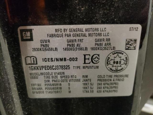 Photo 10 from auction – 2012 GMC ACADIA SLE with VIN 1GKKVPED6CJ378325