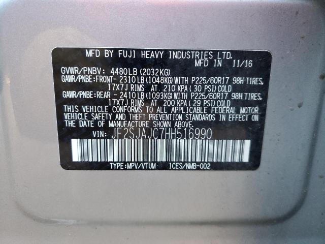 Photo 10 from auction – 2017 SUBARU FORESTER 2 with VIN JF2SJAJC7HH516990