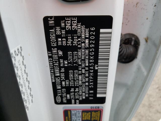 Photo 10 from auction – 2019 KIA SORENTO EX with VIN 5XYPH4A58KG592026