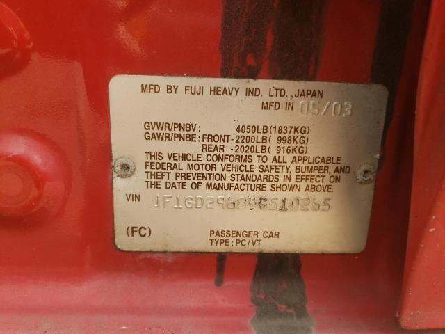 Photo 10 from auction – 2004 SUBARU IMPREZA WR with VIN JF1GD29684G510265