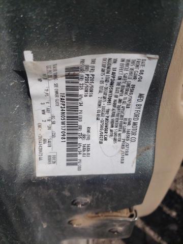 Photo 10 from auction – 2005 FORD FOCUS ZX4 with VIN 1FAFP34N05W170981