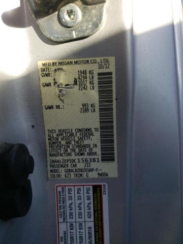Photo 10 from auction – 2013 NISSAN ALTIMA S with VIN 1N4AL2EP5DC156381
