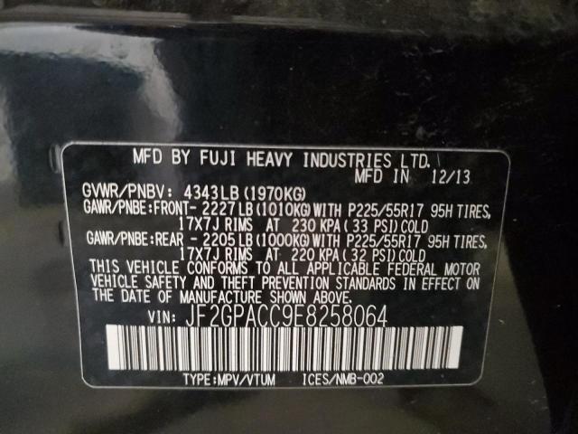 Photo 10 from auction – 2014 SUBARU XV CROSSTR with VIN JF2GPACC9E8258064