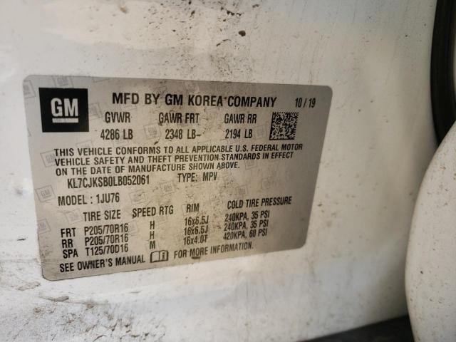 Photo 10 from auction – 2020 CHEVROLET TRAX LS with VIN KL7CJKSB0LB052061