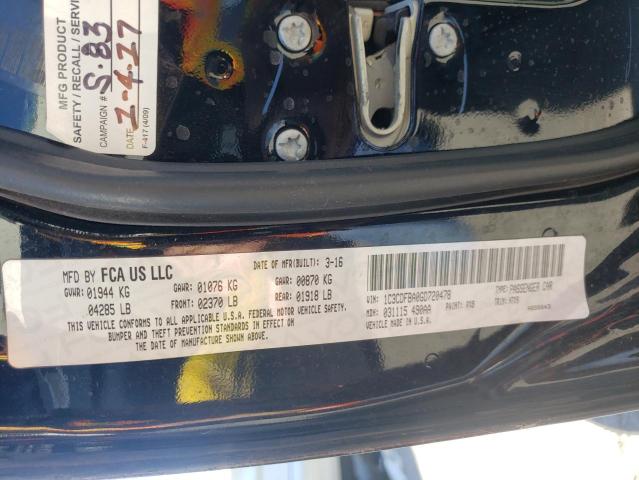 Photo 10 from auction – 2016 DODGE DART SXT with VIN 1C3CDFBA0GD720478