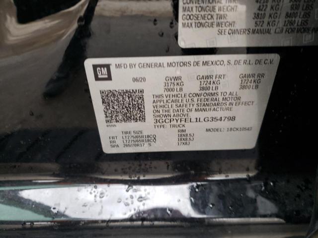 Photo 10 from auction – 2020 CHEVROLET SILVERADO with VIN 3GCPYFEL1LG354798