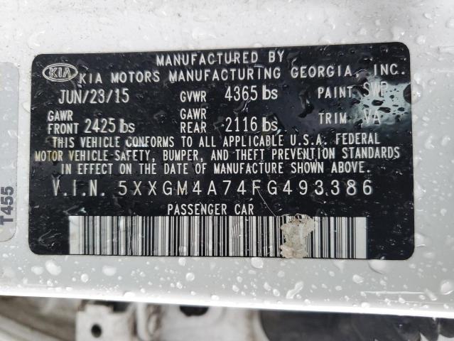 Photo 10 from auction – 2015 KIA OPTIMA LX with VIN 5XXGM4A74FG493386