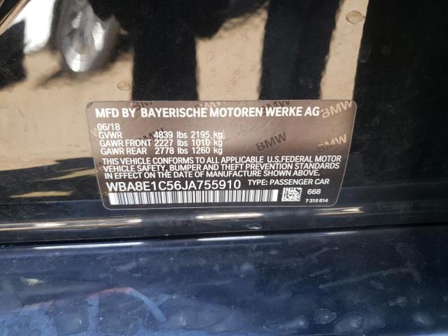 Photo 10 from auction – 2018 BMW 330E with VIN WBA8E1C56JA755910