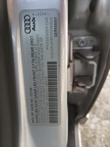 Photo 10 from auction – 2004 AUDI A6 4.2 QUA with VIN WAUML64B54N090629