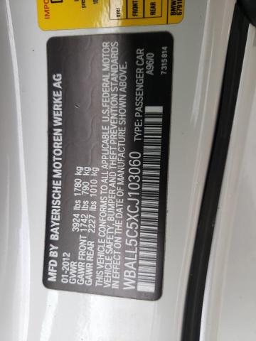 Photo 10 from auction – 2012 BMW Z4 SDRIVE2 with VIN WBALL5C5XCJ103060