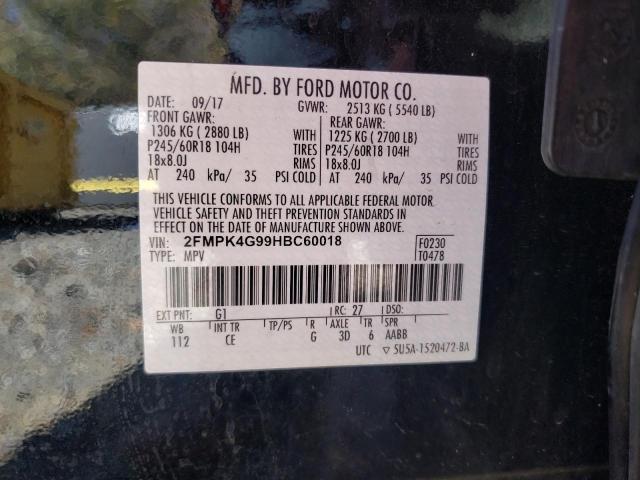 Photo 10 from auction – 2017 FORD EDGE SE with VIN 2FMPK4G99HBC60018