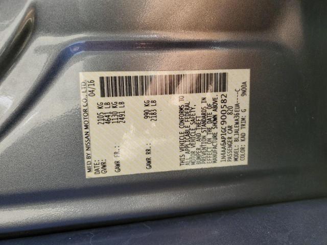 Photo 10 from auction – 2016 NISSAN MAXIMA 3.5 with VIN 1N4AA6AP1GC900582