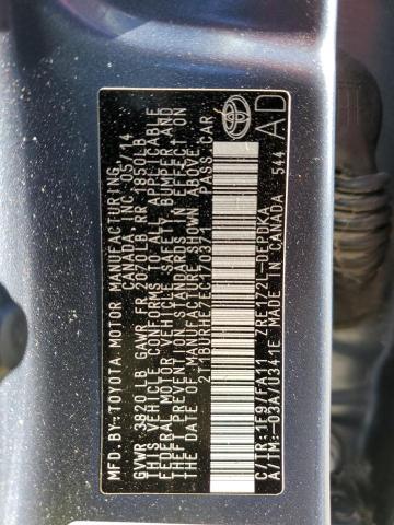 Photo 10 from auction – 2014 TOYOTA COROLLA L with VIN 2T1BURHE7EC170371