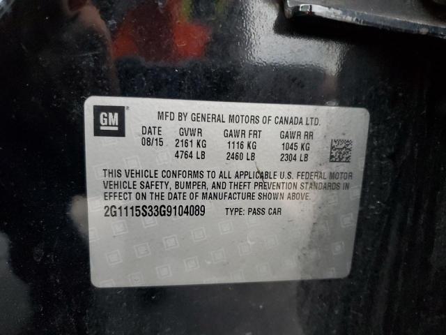 Photo 10 from auction – 2016 CHEVROLET IMPALA LT with VIN 2G1115S33G9104089