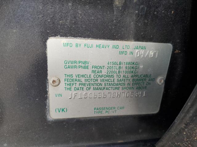 Photo 10 from auction – 2008 SUBARU FORESTER 2 with VIN JF1SG63678H705341
