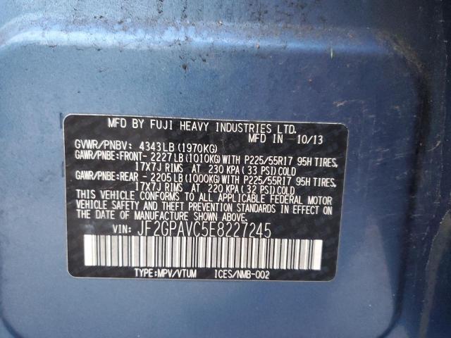 Photo 10 from auction – 2014 SUBARU XV CROSSTR with VIN JF2GPAVC5E8227245