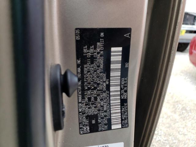 Photo 10 from auction – 2005 TOYOTA SIENNA CE with VIN 5TDZA23C75S343737