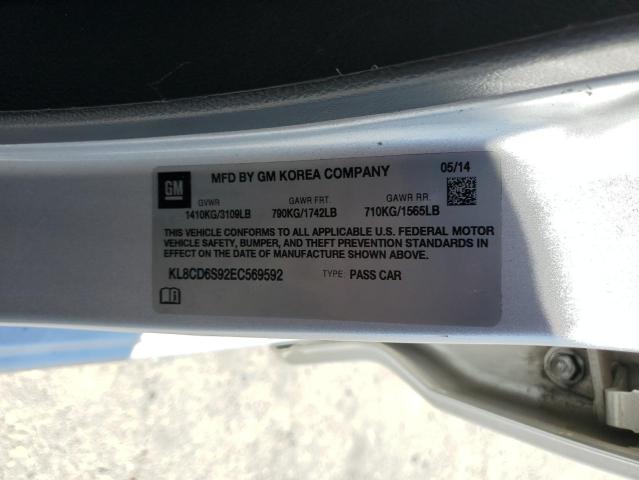 Photo 10 from auction – 2014 CHEVROLET SPARK 1LT with VIN KL8CD6S92EC569592