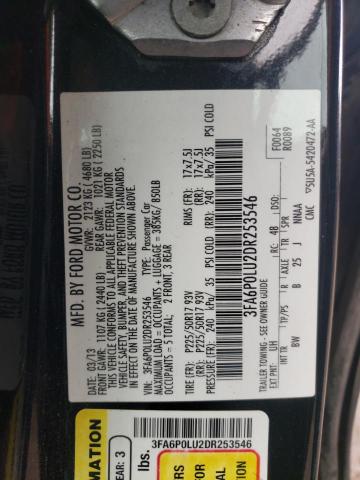 Photo 10 from auction – 2016 FORD FUSION 4D with VIN 3FA6P0LU2DR253546
