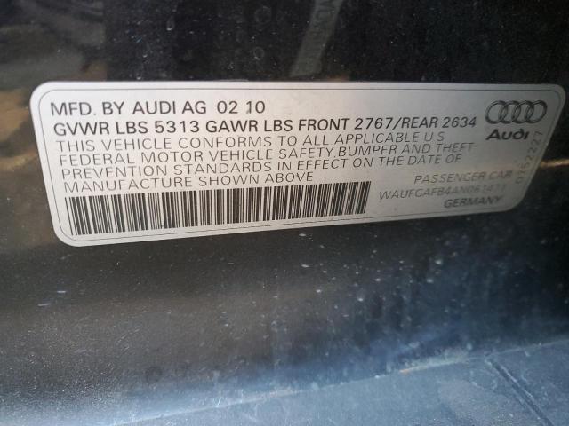 Photo 10 from auction – 2010 AUDI A6 PREMIUM with VIN WAUFGAFB4AN061471