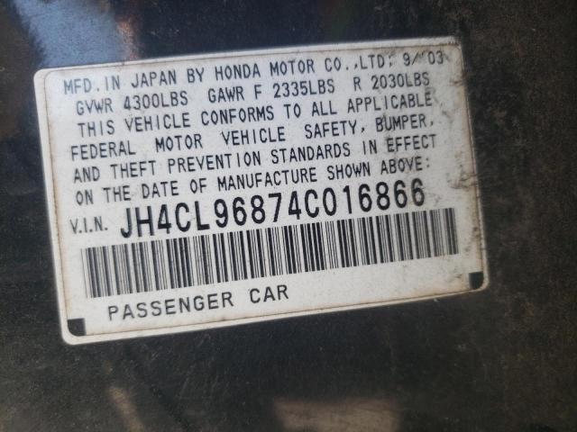 Photo 10 from auction – 2004 ACURA TSX with VIN JH4CL96874C016866