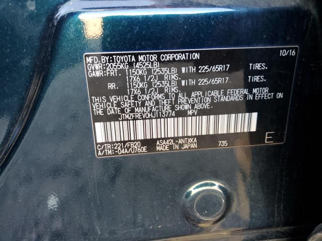 Photo 10 from auction – 2017 TOYOTA RAV4 LE with VIN JTMZFREV0HJ113774