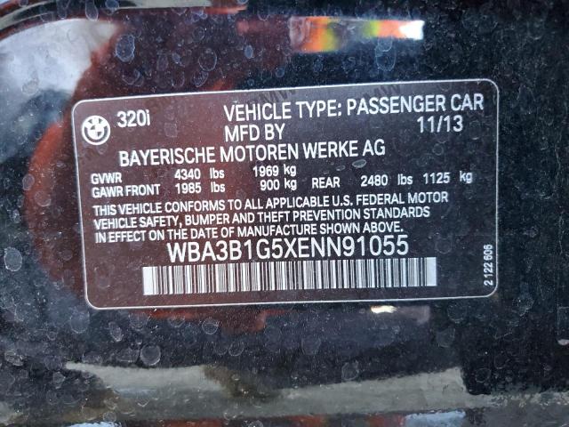 Photo 10 from auction – 2014 BMW 320 I with VIN WBA3B1G5XENN91055