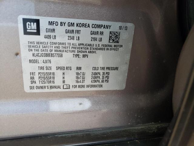 Photo 10 from auction – 2014 BUICK ENCORE with VIN KL4CJGSB8EB577558