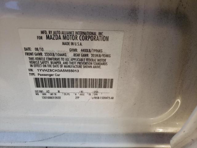 Photo 10 from auction – 2010 MAZDA 6 I with VIN 1YVHZ8CH3A5M55013