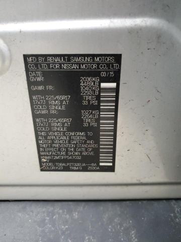 Photo 10 from auction – 2015 NISSAN ROGUE S with VIN KNMAT2MT1FP547032