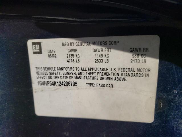 Photo 10 from auction – 2002 BUICK LESABRE CU with VIN 1G4HP54K124236705