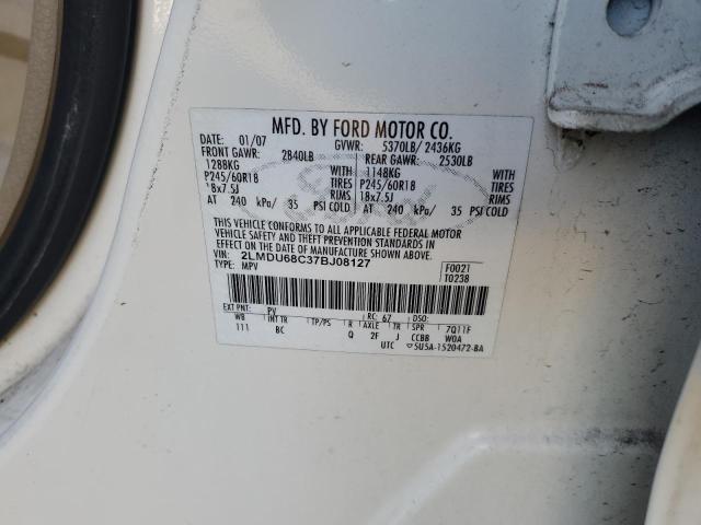 Photo 10 from auction – 2007 LINCOLN MKX with VIN 2LMDU68C37BJ08127