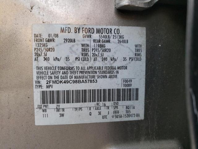 Photo 10 from auction – 2008 FORD EDGE LIMIT with VIN 2FMDK49C98BA57853