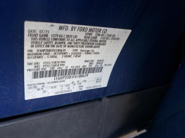 Photo 10 from auction – 2015 FORD TAURUS SE with VIN 1FAHP2D85FG180639